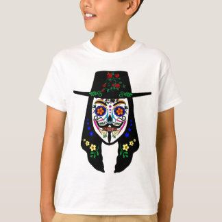 ANONYME Tag des Toten 6 Anon Maske Zuckerschädel T-Shirt