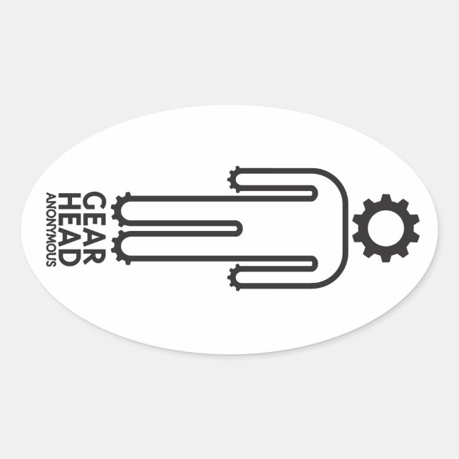 Anonymer Aufkleber für den Zahnradkopf (Vorderseite)