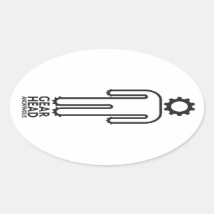 Anonymer Aufkleber für den Zahnradkopf