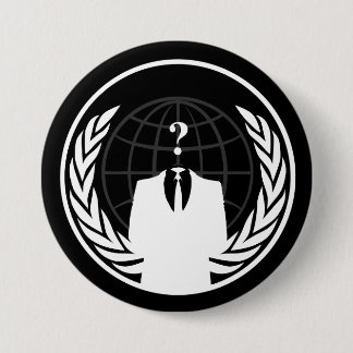 Anonymer internationaler schwarzer Knopf Button