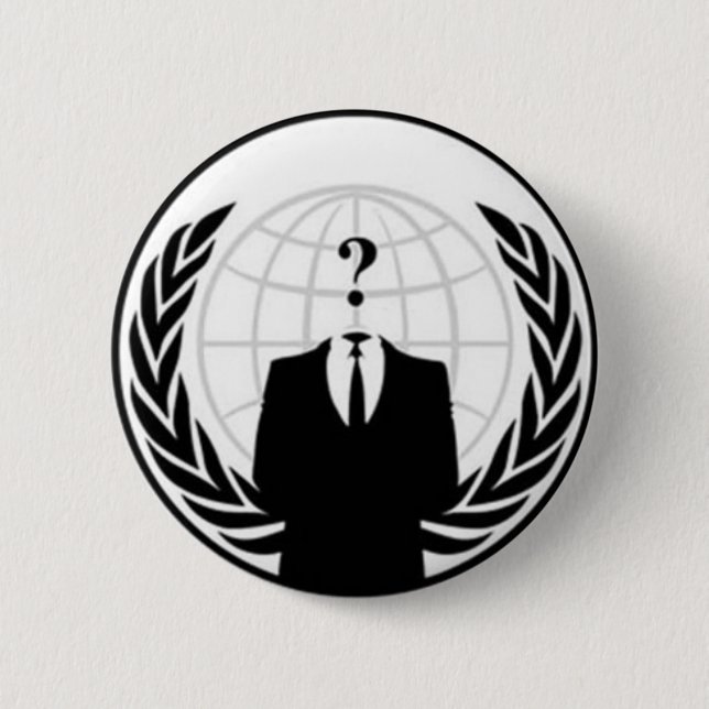 Anonymer Knopf Button (Vorderseite)