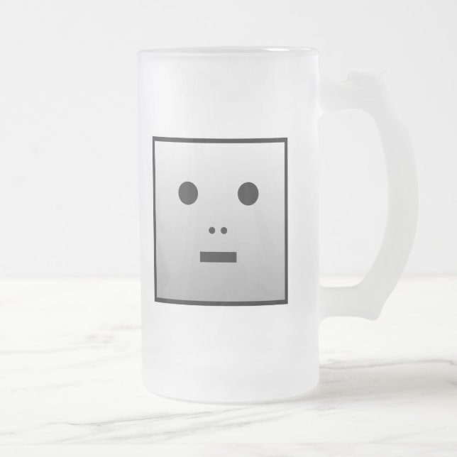 Anonymer Roboter - Anpassbar Mattglas Bierglas (Rechts)