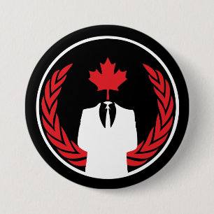 Anonymer schwarzer Knopf Kanadas Button
