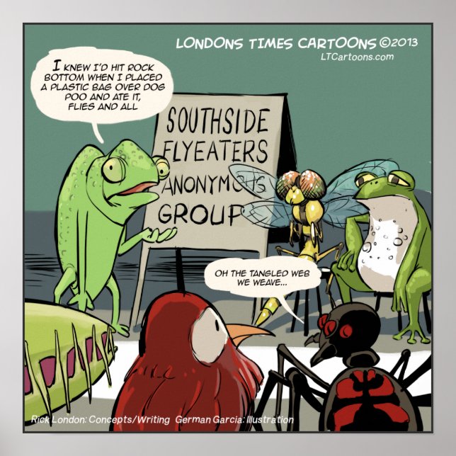 Anonymes 12-Stufen-Funny-Poster von Anteater Poster (Vorne)