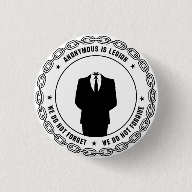 Anonymes Abzeichen Button (Vorderseite)