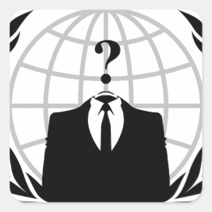 Anonymes Logo Quadratischer Aufkleber