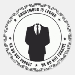 anonymes Logo Runder Aufkleber