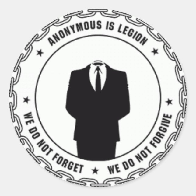 anonymes Logo Runder Aufkleber (Vorderseite)
