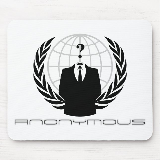 Anonymes Mousepad Weiß (Vorne)