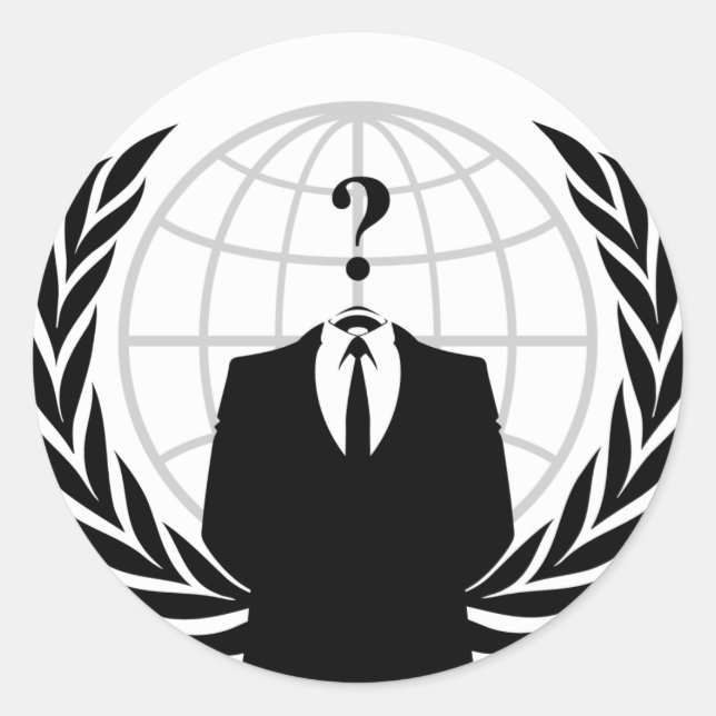 Anonymes Siegel/Logo Runder Aufkleber (Vorderseite)