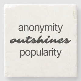 Anonymität Marble Stone Untersetzer