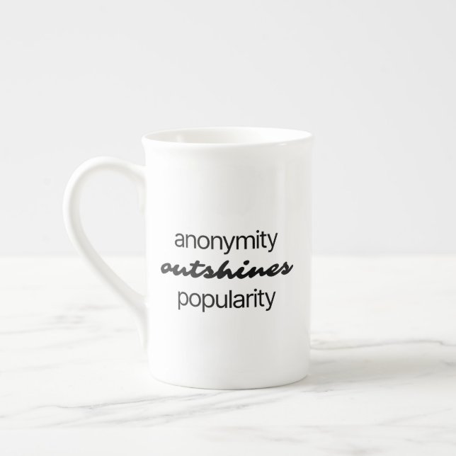 Anonymität Spezialität Tasse (Links)