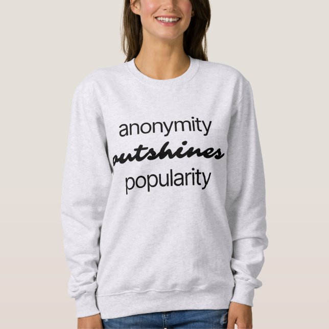 Anonymität Women's Basic Sweatshirt (Vorderseite)