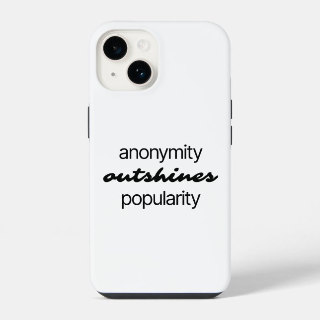 Anonymitäts-iPhone-Hülle iPhone Hülle (Rückseite)