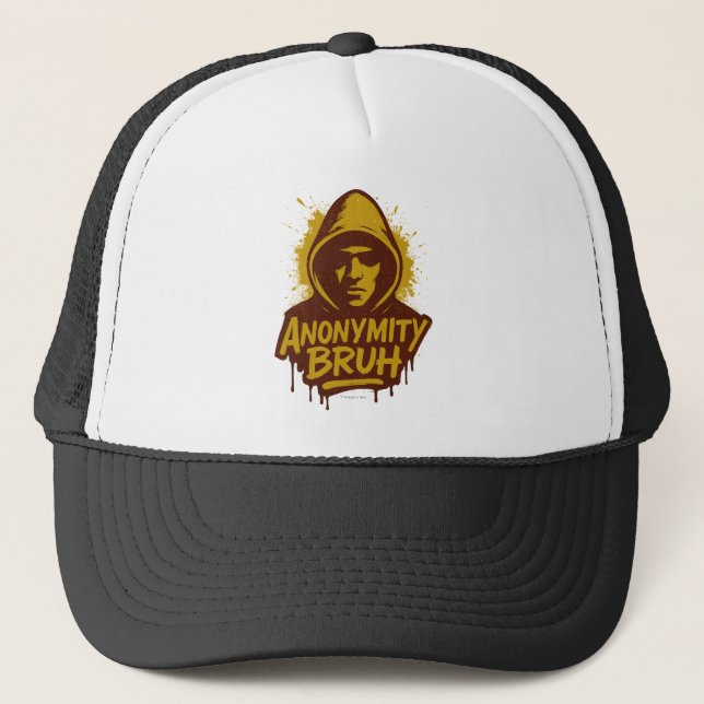 Anonymity Bruh LOGO -  Truckerkappe (Vorderseite)