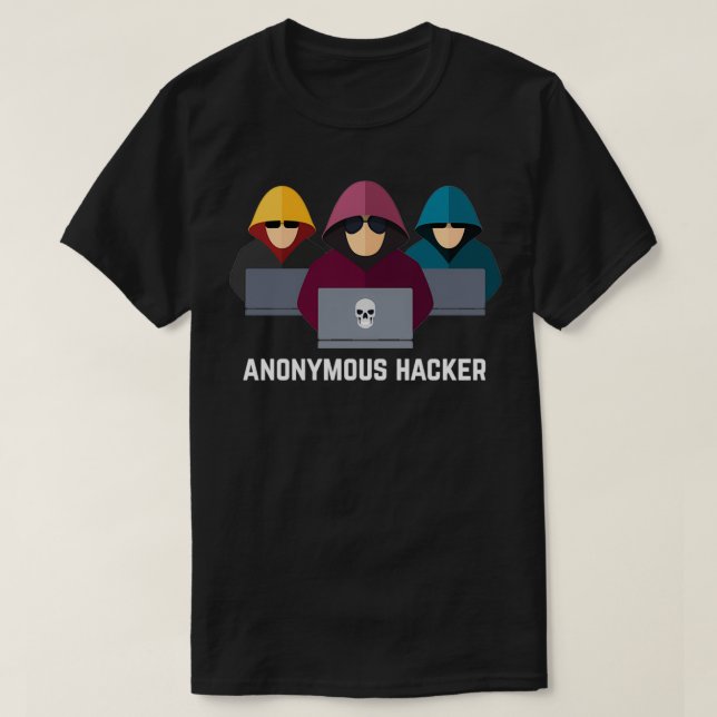 Anonymous Hacker Funny Programmer T-Shirt (Design vorne)
