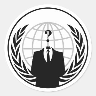 ANONYMOUS LOGO RUNDER AUFKLEBER