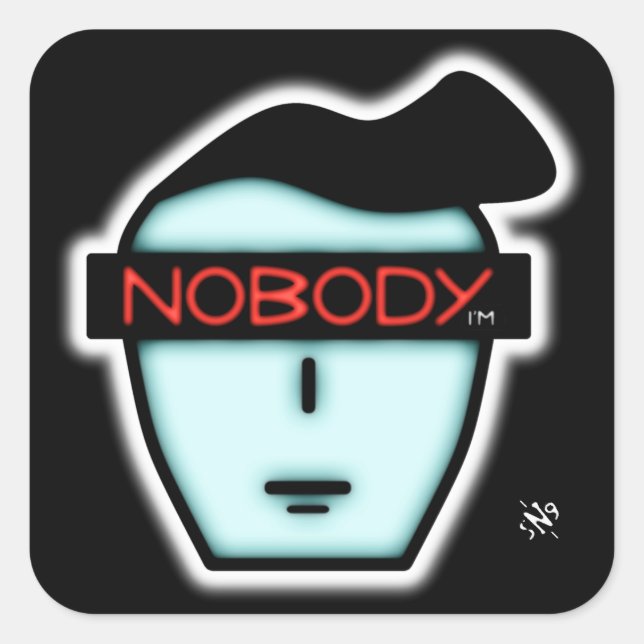 Anonymous nobody's face v1.1 quadratischer aufkleber (Vorderseite)