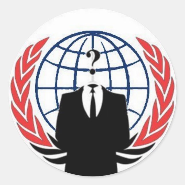 #anonymous ops runder aufkleber (Vorderseite)