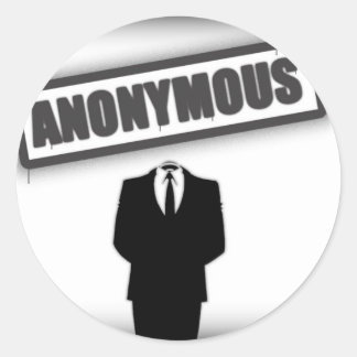 Anonymous Runder Aufkleber