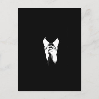 Anonymous Suit and Tie Postkarte