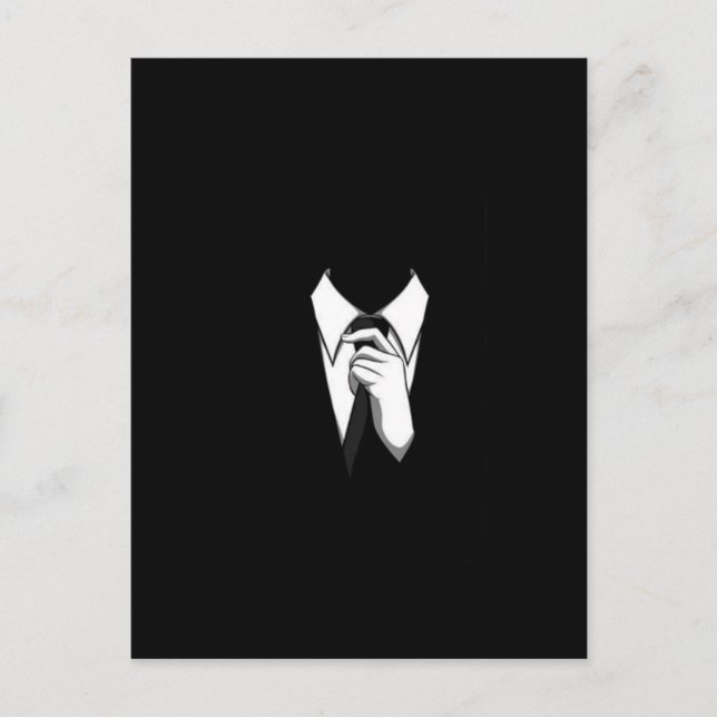 Anonymous Suit and Tie Postkarte (Vorderseite)