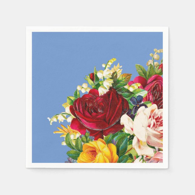 Anordnung der Rosa und Gelben Rosen Serviette (Vorderseite)