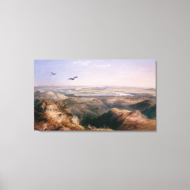 Anordnung des Yellowstone und Missouri von Bodmer Leinwanddruck (Vorderseite)