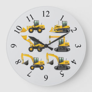 Anordnung von schweren Baugeräten rund um die Uhr