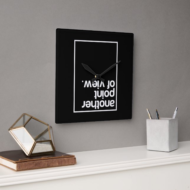 Another point of view quadratische wanduhr (Büro)