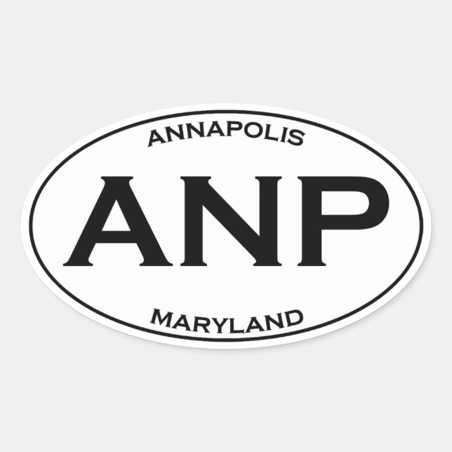 ANP - Annapolis Maryland Ovaler Aufkleber (Vorderseite)