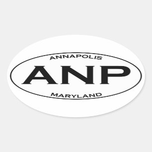 ANP - Annapolis Maryland Ovaler Aufkleber