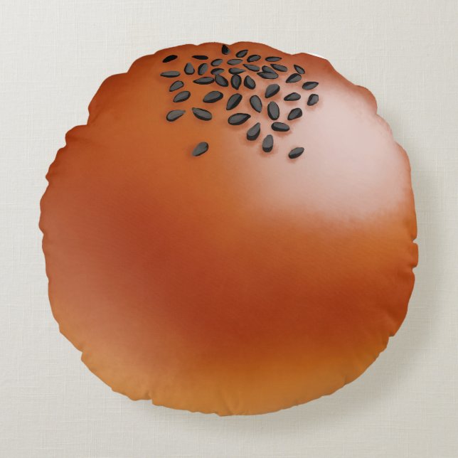 Anpan Japanese Sweet Bean Filled Bread Snack  Rundes Kissen (Vorderseite)