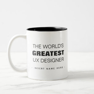 Anpassbar der weltweit größte UX-Designer Zweifarbige Tasse