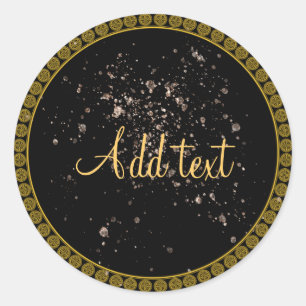 Anpassbar, eigenen Text einfügen, Vorlage Runder Aufkleber