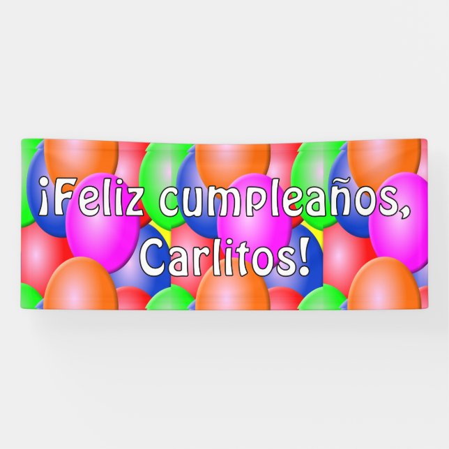 Anpassbar ¡Feliz cumpleaños! Banner (Horizontal)