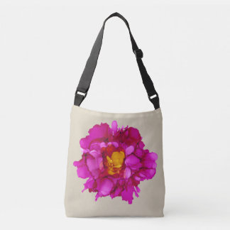 Anpassbar!! Fuchsienpeony handgemalt Blüte Tragetaschen Mit Langen Trägern
