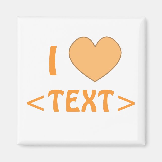 Anpassbar I Heart Magnet 0008 (Vorne)