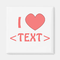 Anpassbar I Heart Magnet 0009