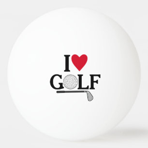 Anpassbar Ich liebe Golf Tischtennisball