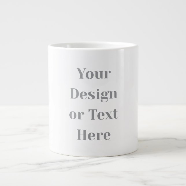 Anpassbar Ihr Design oder Text Hier Personalisiert Jumbo-Tasse (Vorderseite)