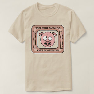 Anpassbar (IHR NAME) Bacon Company T-Shirt