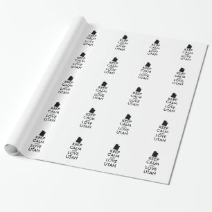Anpassbar KEEP CALM und LIEBE UTAH Geschenkpapier