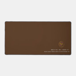 Anpassbar mit braunen Unternehmensdaten Schreibtischunterlage