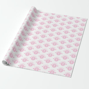 Anpassbar, Rosa Mädchen Kind Gottes Taufe Geschenkpapier