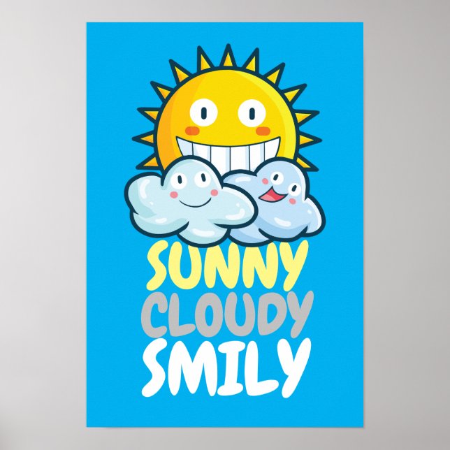 Anpassbar Sonnenwolkenkleidung Poster (Vorne)