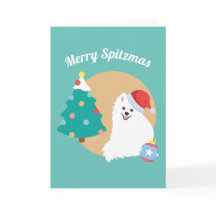 Anpassbar - Süßer Japanischer Spitz-Hund Weihnacht
