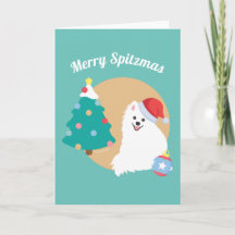 Anpassbar - Süßer Japanischer Spitz-Hund Weihnacht