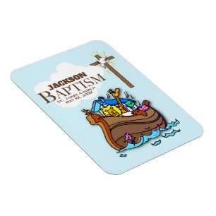 Anpassbar, Taufe Noahs Arche Baby Junge Magnet