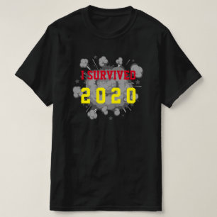 Anpassbar überlebte ich 20xx Explosion dunkel T-Shirt